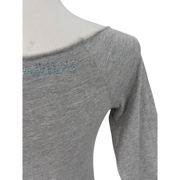 Vtg 90s NWT Gray Studded Sagittarius Zodiac Tee | McBling Noughties Grunge Y2K M - Picture 8 of 15